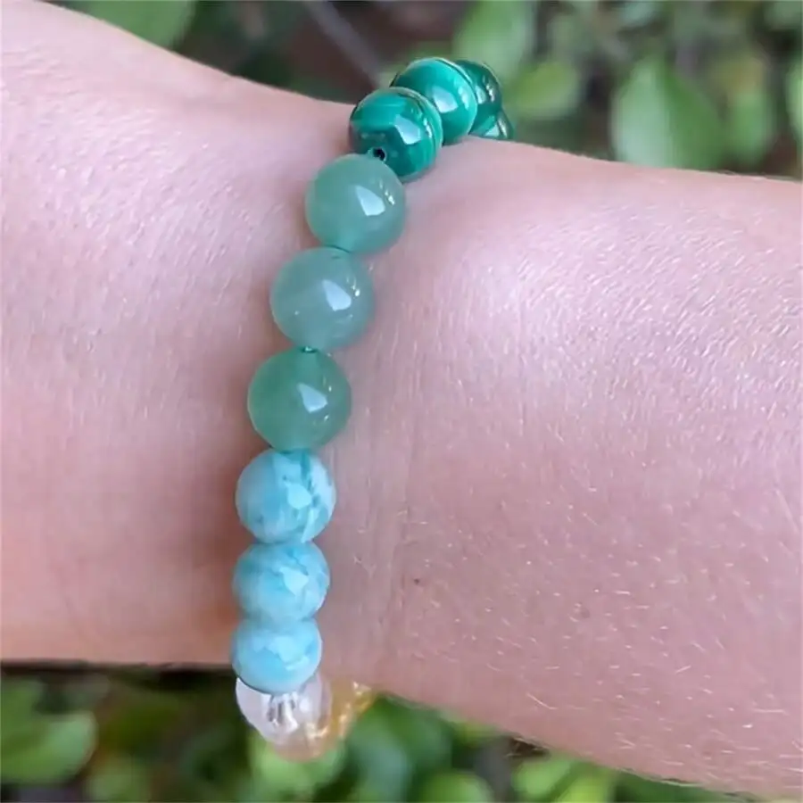 สร้อยข้อมือหินธรรมชาติ1ชิ้นสร้อยข้อมือโชคทางการเงินสร้อยข้อมือคู่รักกำไลข้อมือคู่รักแฟชั่น