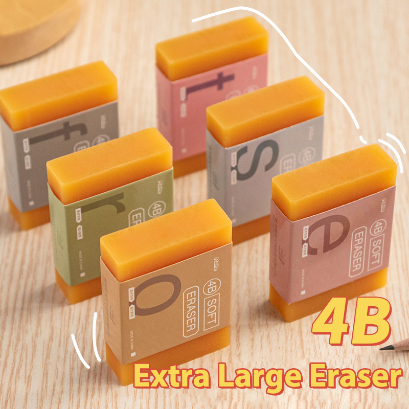 Extra Large No Smudge Soft Soap Rubber Eraser for B 2B 3B 4B Drawing Sketch Pencils for School Office Art
