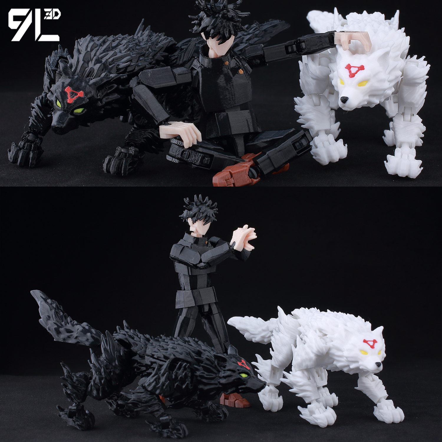 9L3D impreso Lucky Dummy 13 Jujutsu Kaisen Gojo Satoru Toji Yuji Sukuna Anime figuras de acción maniquí Yuuta Rika modelo T13 Juguetes
