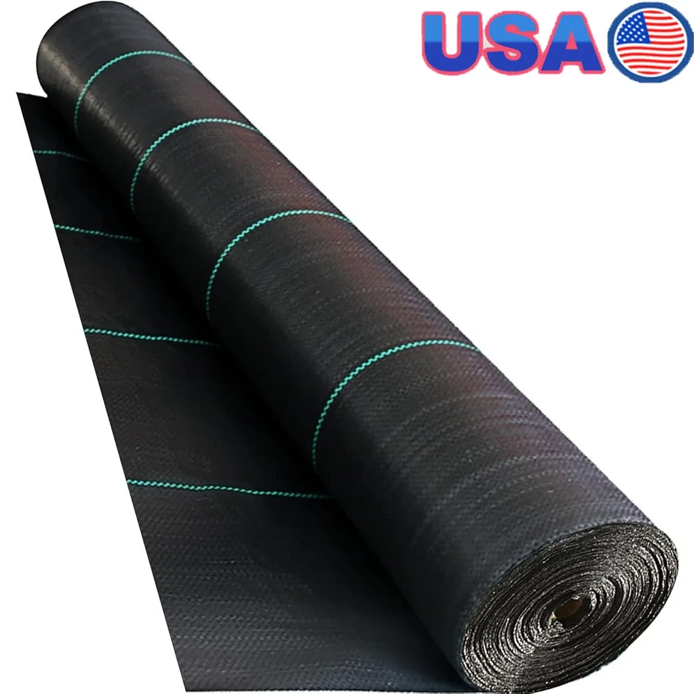 Commercial Grade Landscape Fabric Heavy Duty Weed Barrier Geotextile Driveway Stabilization Garden Ground Cover Underlayment