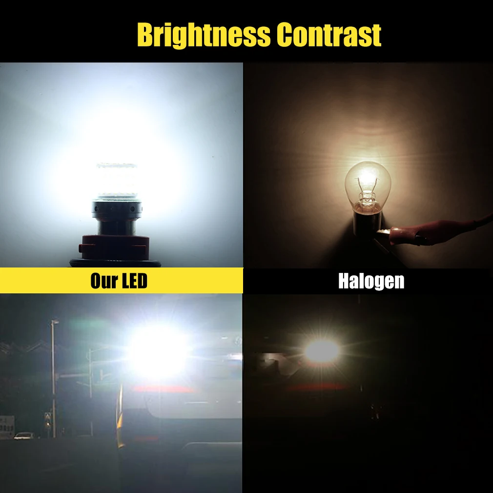 2 uds Canbus T20 7440 WY21W W21W 7443 W21/5W señal de giro LED para coche T25 3156 P27W 3157 P27/7W bombillas lámpara de marcha atrás para automóvil blanco 12V