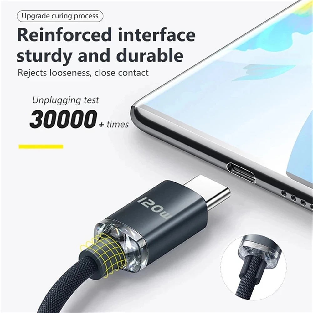 NNBILI USB C타입-USB C 케이블, PD 고속 충전 데이터 코드, 삼성 샤오미 14 원플러스 12 POCO OPPO, 아이폰 15 프로 맥스, 120W