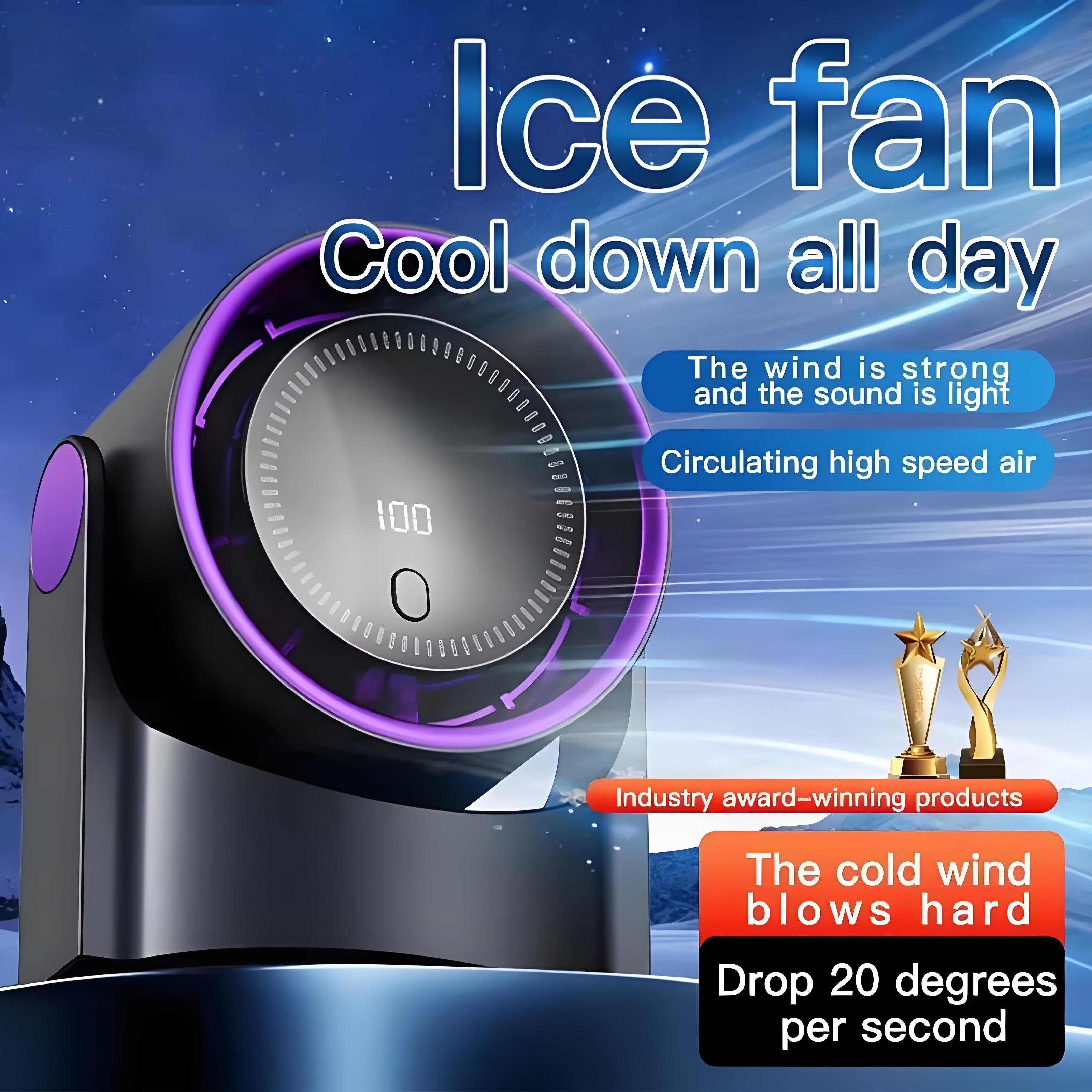 Nuevo ventilador sin aspas MIJIA de 100 niveles, ventilador portátil pequeño con carga Usb, pantalla Digital silenciosa de escritorio, ventilador de refrigeración circulante de alta velocidad