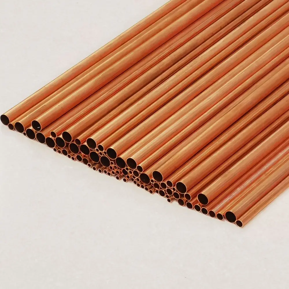 銅管 OD1.5-16 ミリメートル長さ 300 500 ミリメートルラウンド銅合金パイプストレート赤銅正確な厚さ 0.2-2