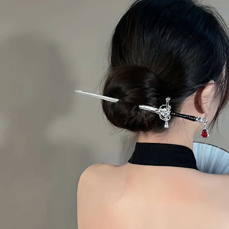 1, exquisite Vintage-Haarnadel in Schwertform – eine klassische Haarnadel für einen eleganten Look, ein traditionelles Haar-Accessoire, perfekt für Hochsteckfrisuren