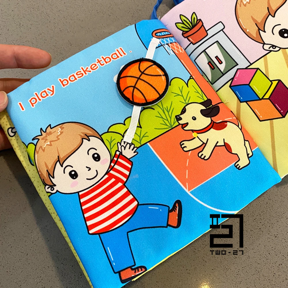 ファブリック モンテッソーリ クリンクルブック 描画とサウンド付き 子供用 新生児 0歳から12歳まで メッセス ブリンケドス 1歳 学習玩具