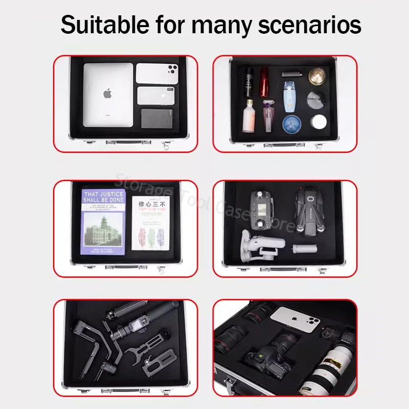 Aluminum Tool Box Potable Password Toolbox Safety Instrument Case Storage Box Equipment Hard Case Shockproof Tool Case Suitcase