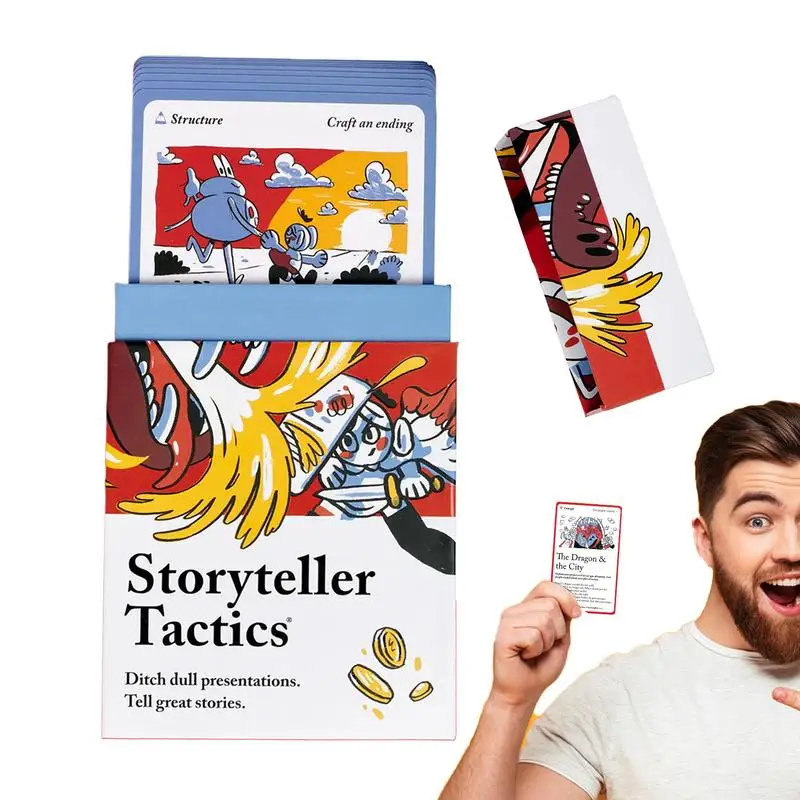 Storyteller Tactics Card Deck Business Tool To Improve Your Influence And Persuasion In Speech And More, 54 Cards In A Case