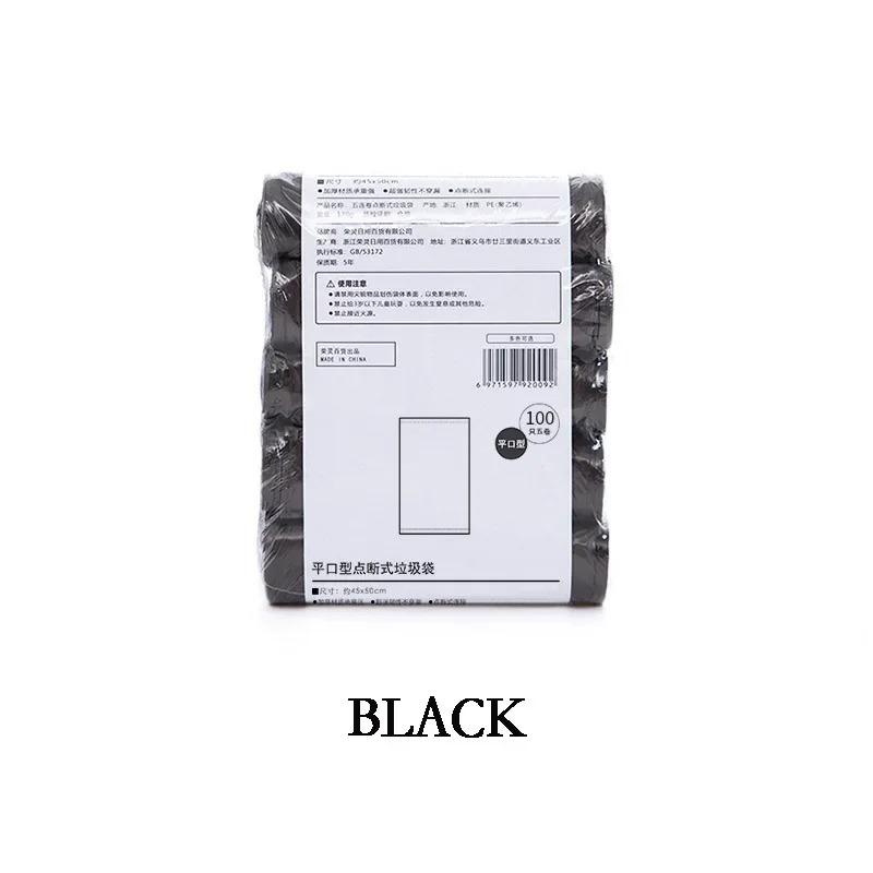5 rolos 1 pacote doméstico descartável lixo bolsa de armazenamento de cozinha sacos de lixo limpeza saco de resíduos saco de plástico