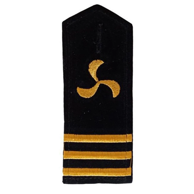 Professionelle Matrosenuniform-Epauletten, Stickerei-Schulterbretter, nicht verformbar, Kapitänsuniform-Epaulette für