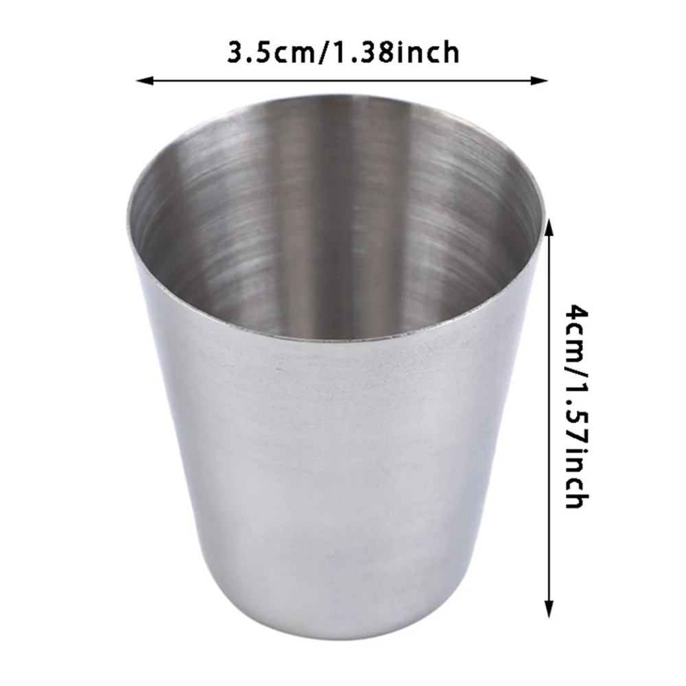 6 pçs/set ao ar livre prático viagem copos de aço inoxidável mini conjunto óculos para uísque vinho com caso portátil drinkware
