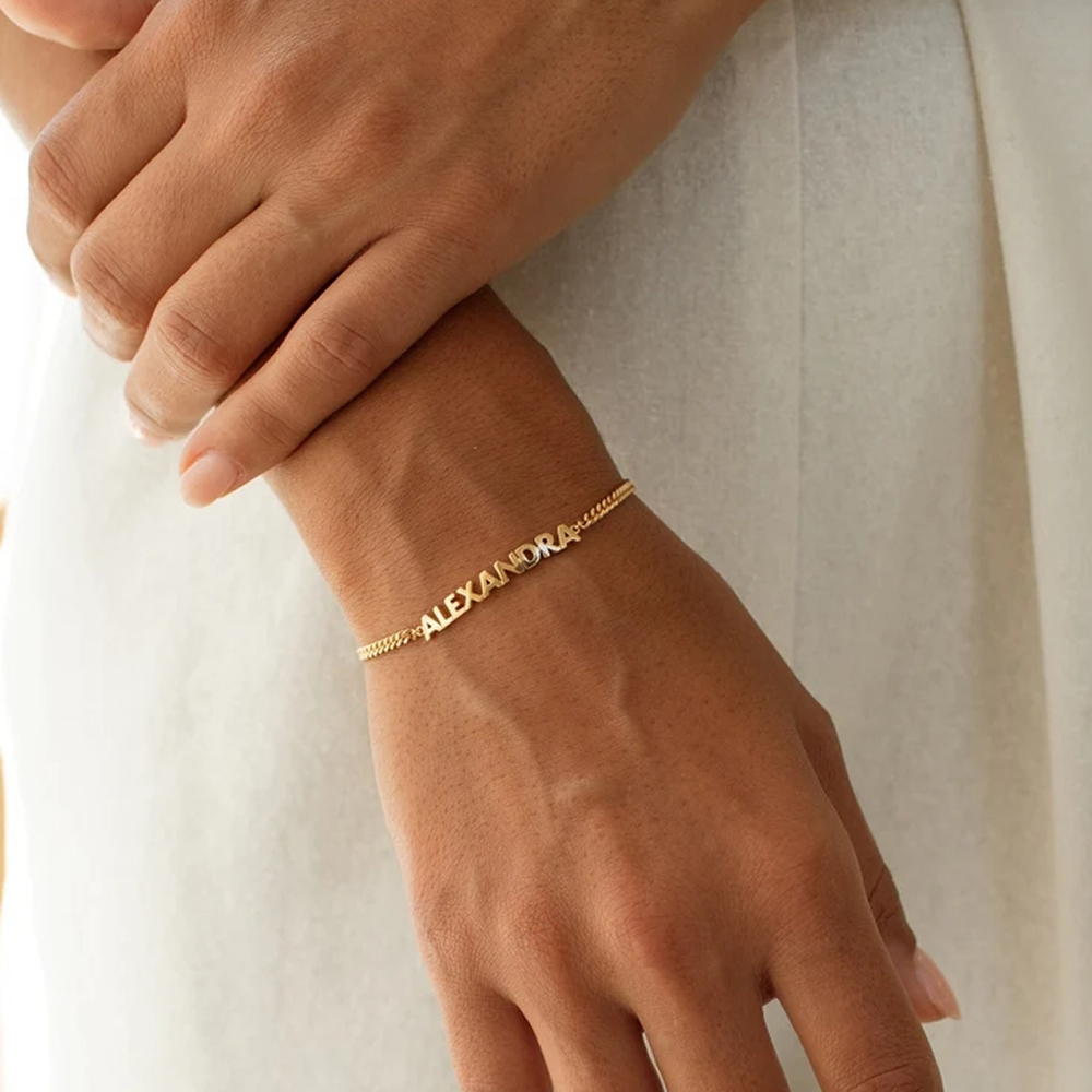 Pulsera con nombre personalizado, pulsera con nombre, pulsera personalizada, regalo personalizado, regalo para novia