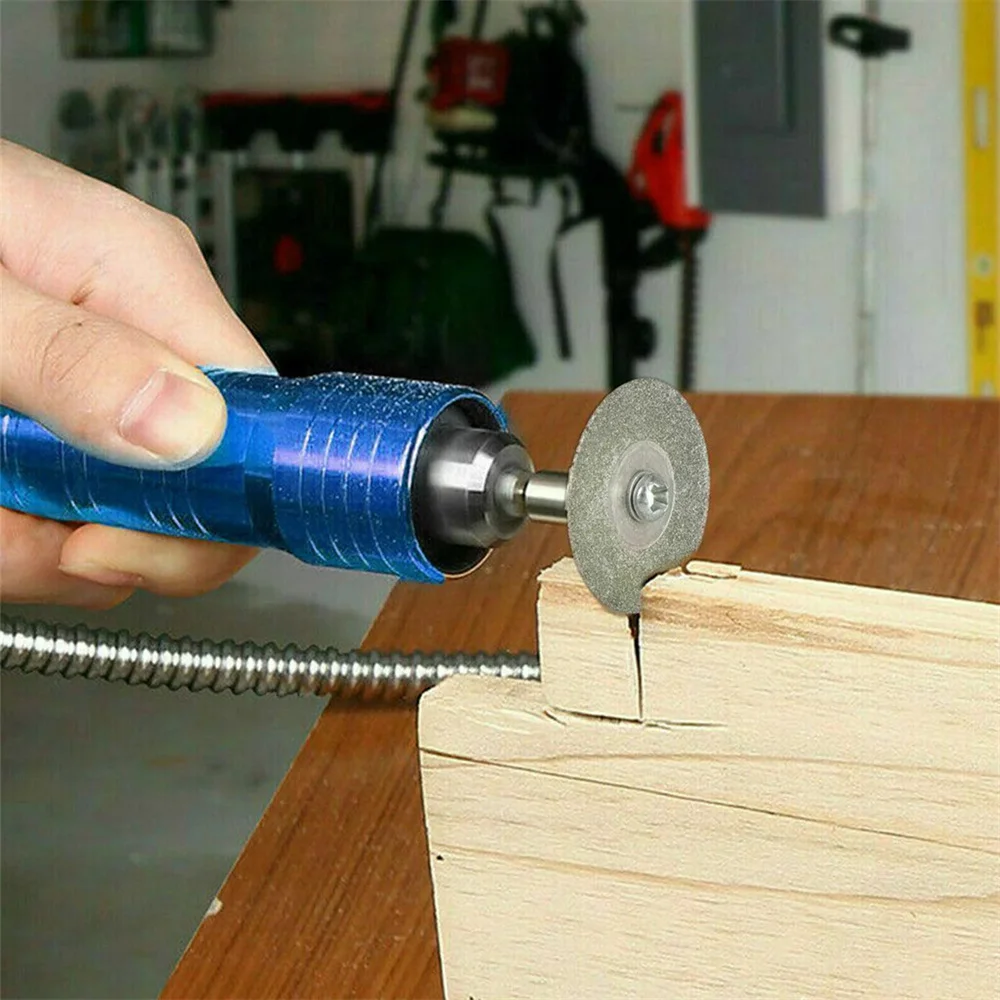 10pcs Diamond Cutting Wheel Sawing Bladings with 2 Connection 20mm Cut Cutter Discs for Rotary Tool