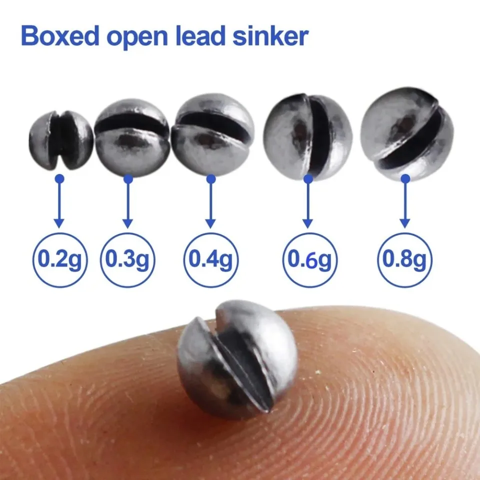 205PCS Vissen Gewichten Sinkers Verwijderbare Vissen Split Sinker Split Vissen Split Sinkers Vissen Ei Gewicht Split Sinker Set