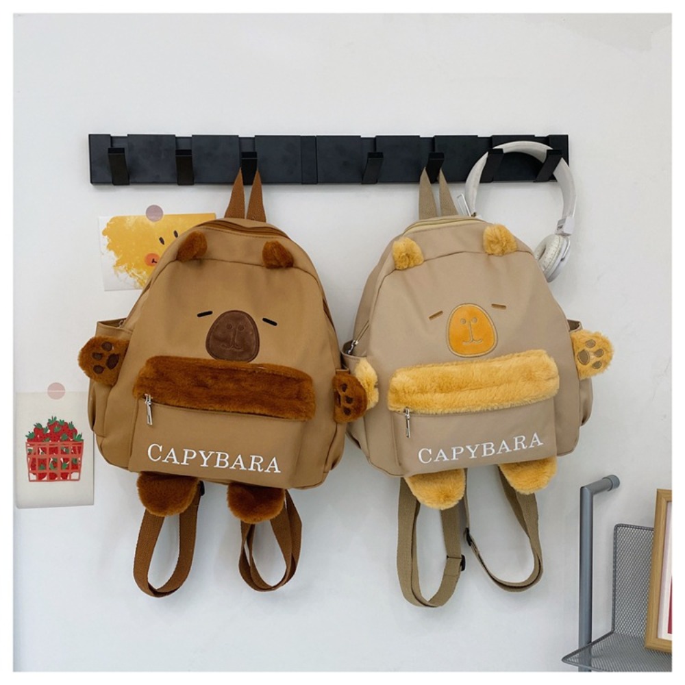Moda dos desenhos animados ombros saco cobaia saco de pelúcia capivara saco de pelúcia casal