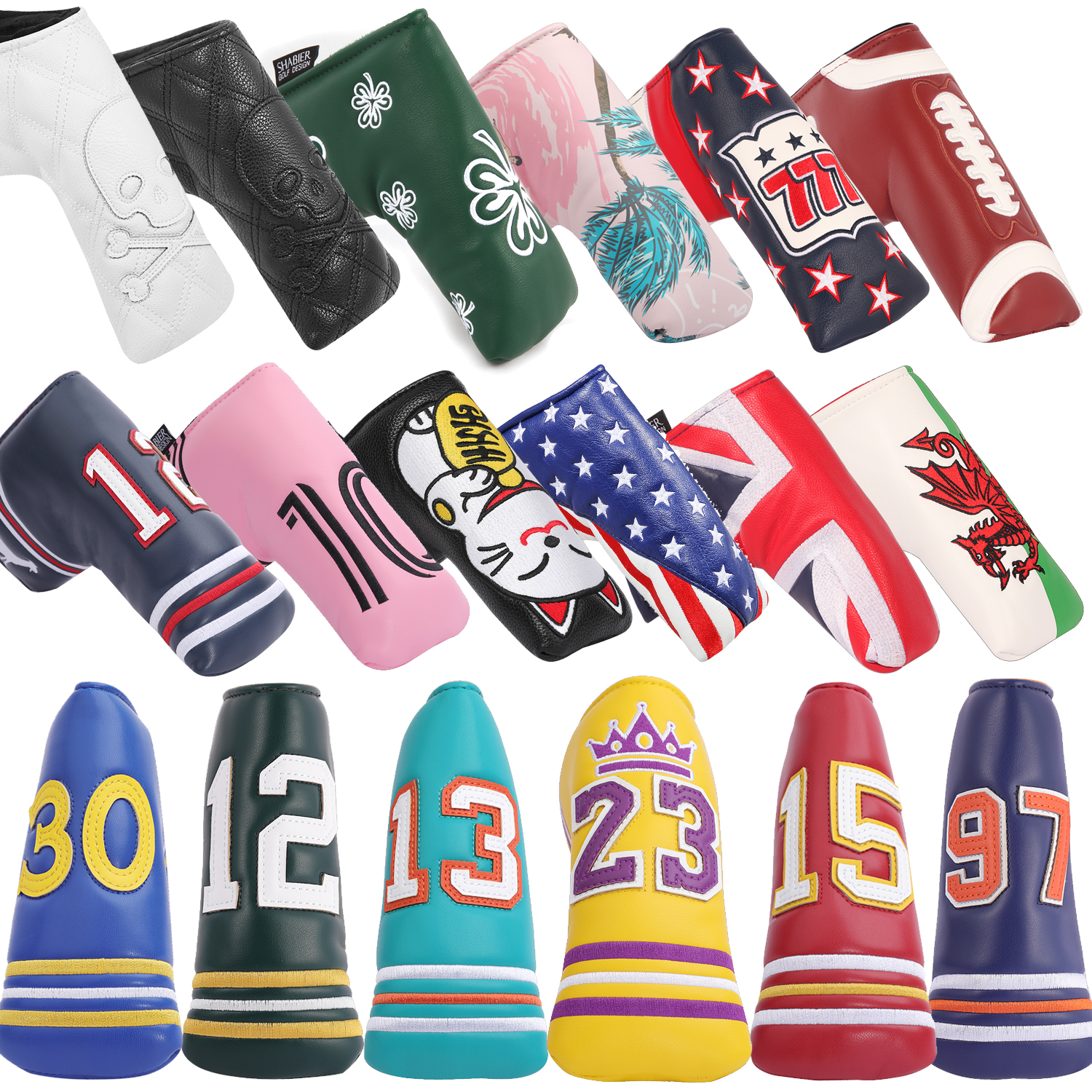 Da SHABIER Đỏ #23 Mạnh Đóng Từ Golf Lưỡi Dao Gậy Putter Đầu Bao