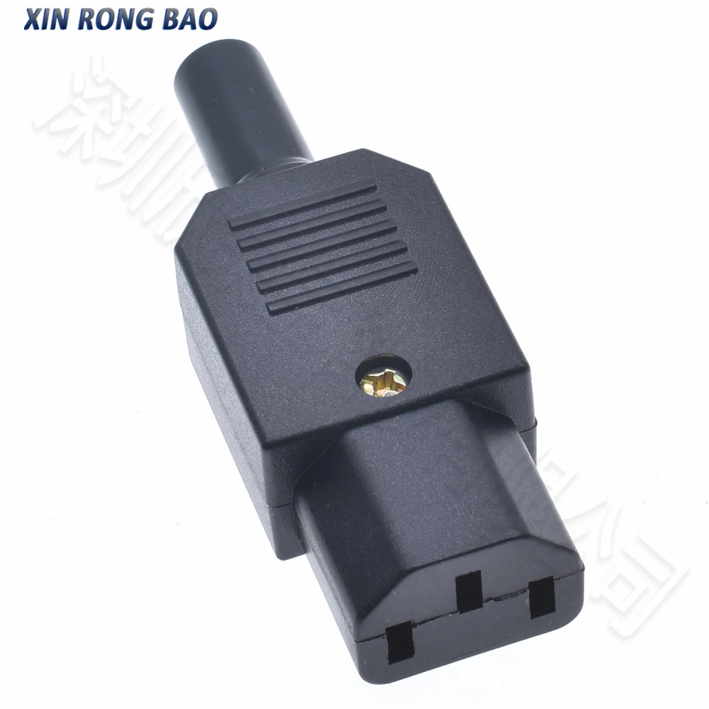 16A 250V IEC ตรงสายหัวเชื่อมปลั๊ก C13 C14หัวเสียบตัวเมียที่แนะนำตัวเชื่อมต่อ3 Pin AC Socket ปลั๊กอุตสาหกรรม BK