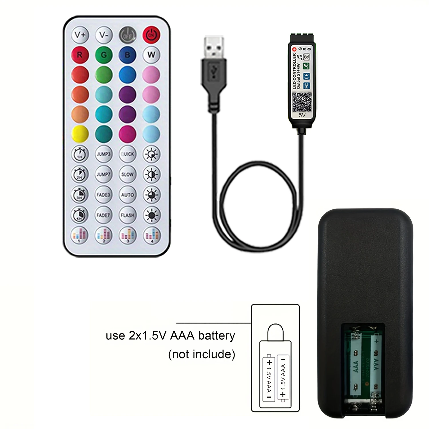 RGB-LED-Streifenlichter mit APP-Steuerung, Musik-Synchronisierung, USB 5 V, LED-Bandlichter für Zimmer, Party, Dekoration, TV-Hintergrundbeleuchtung, flexibles Band