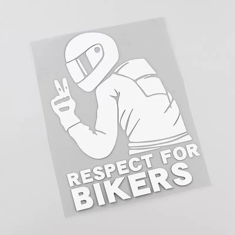 1 st 15x11 CM Respect Biker Sticker Voor Op Auto Motor Vinyl 3D Stickers Motorfiets Vinyl 3D Stickers en Stickers