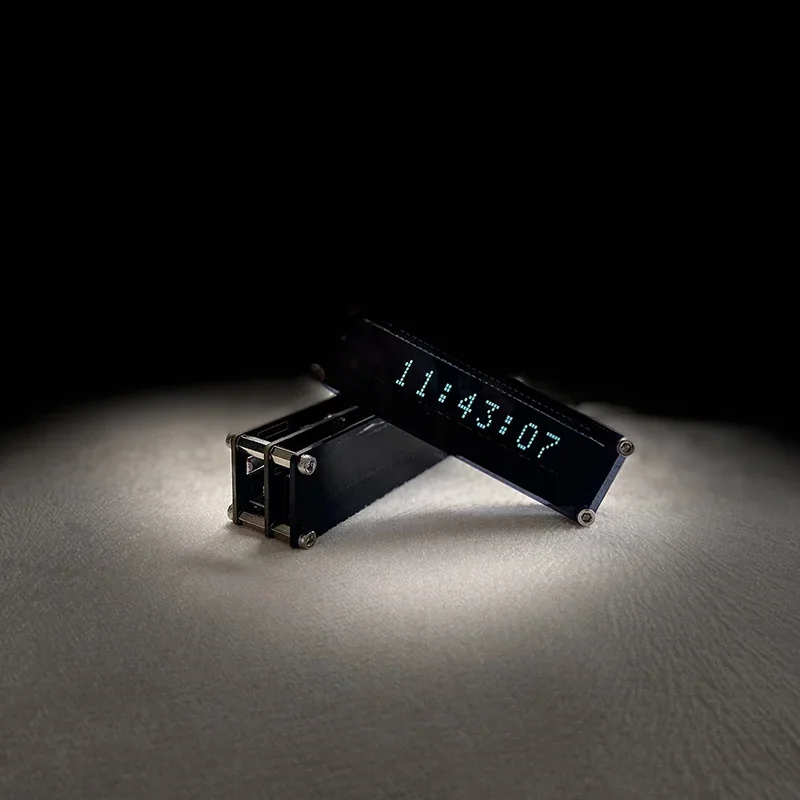 Pantalla de escritorio VFD, reloj con tapa, reloj Digital LED, reloj creativo para el hogar, pantalla fluorescente al vacío