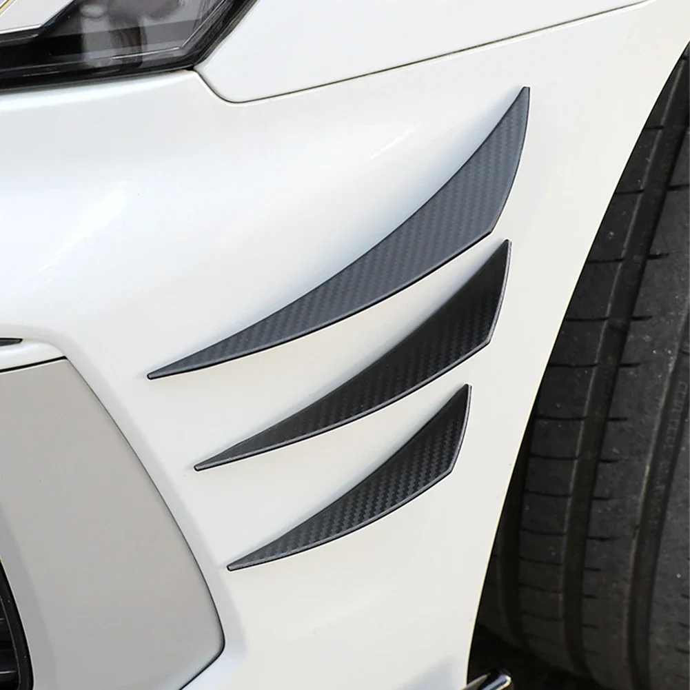 4/6PCS Auto Frontschürze Lip Dekoration Diffusor Splitter Flossen Körper Spoiler Canards Wertigkeit Kinn Auto Tuning canard Dekor