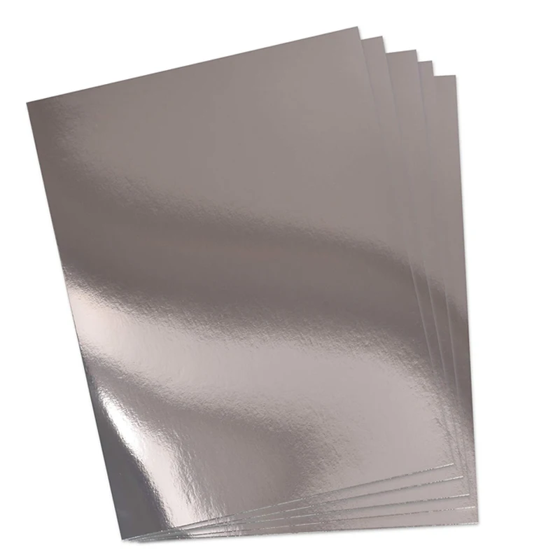 METALLIC GOLD/Silver กระดาษการ์ดสต็อกเครื่องเขียนแผ่น 10 ชิ้นฟอยล์สีทองสําหรับดอกไม้สมุดภาพงานฝีมืองานแต่งงาน Invitatio