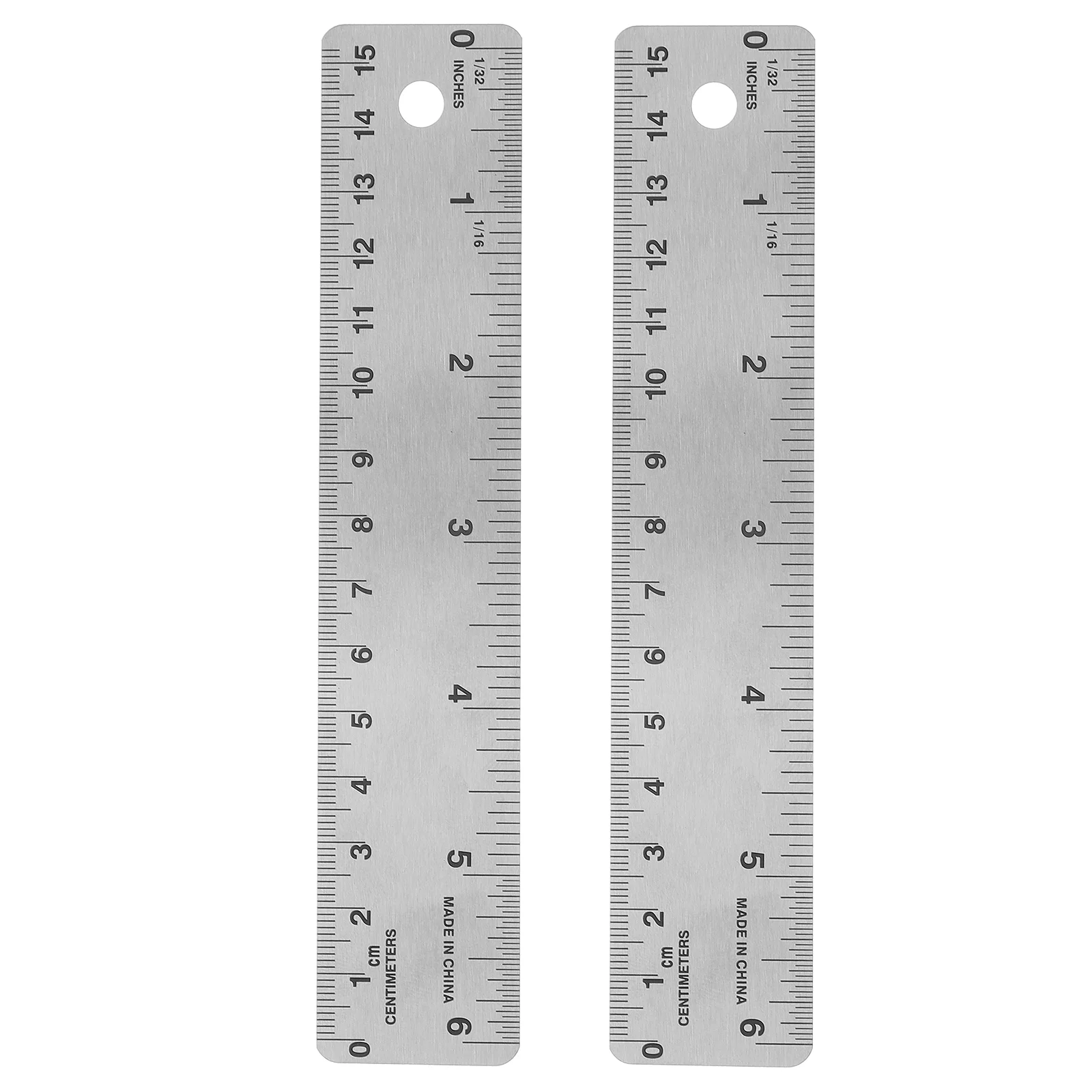 2Pcs Stainless Steel Ruler With Cork Back Soft Rulers Precision Measurement Tool Straight Edge Drafting Supplies