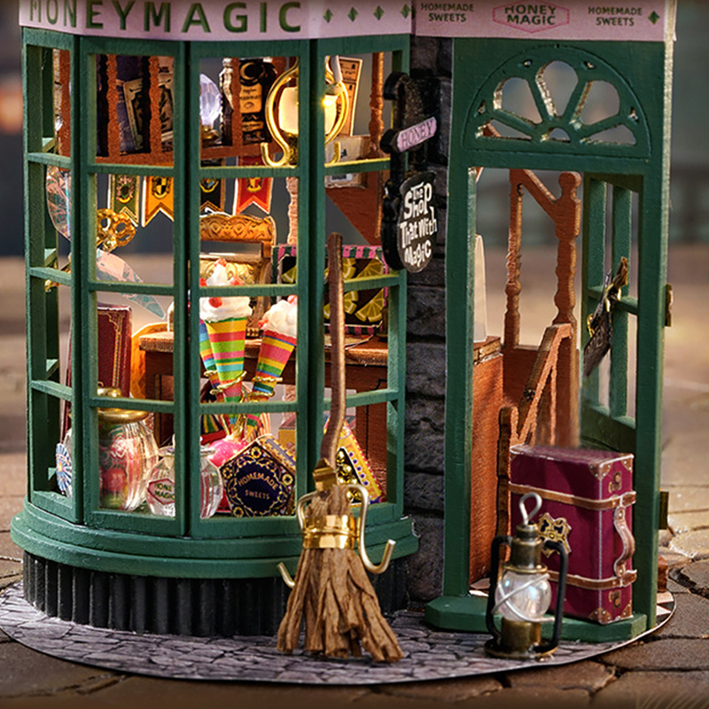 Mini kit diy para casa de boneca, fabricação e montagem de modelos de sala, brinquedos, decorações de casa e quarto com móveis, artesanato em madeira