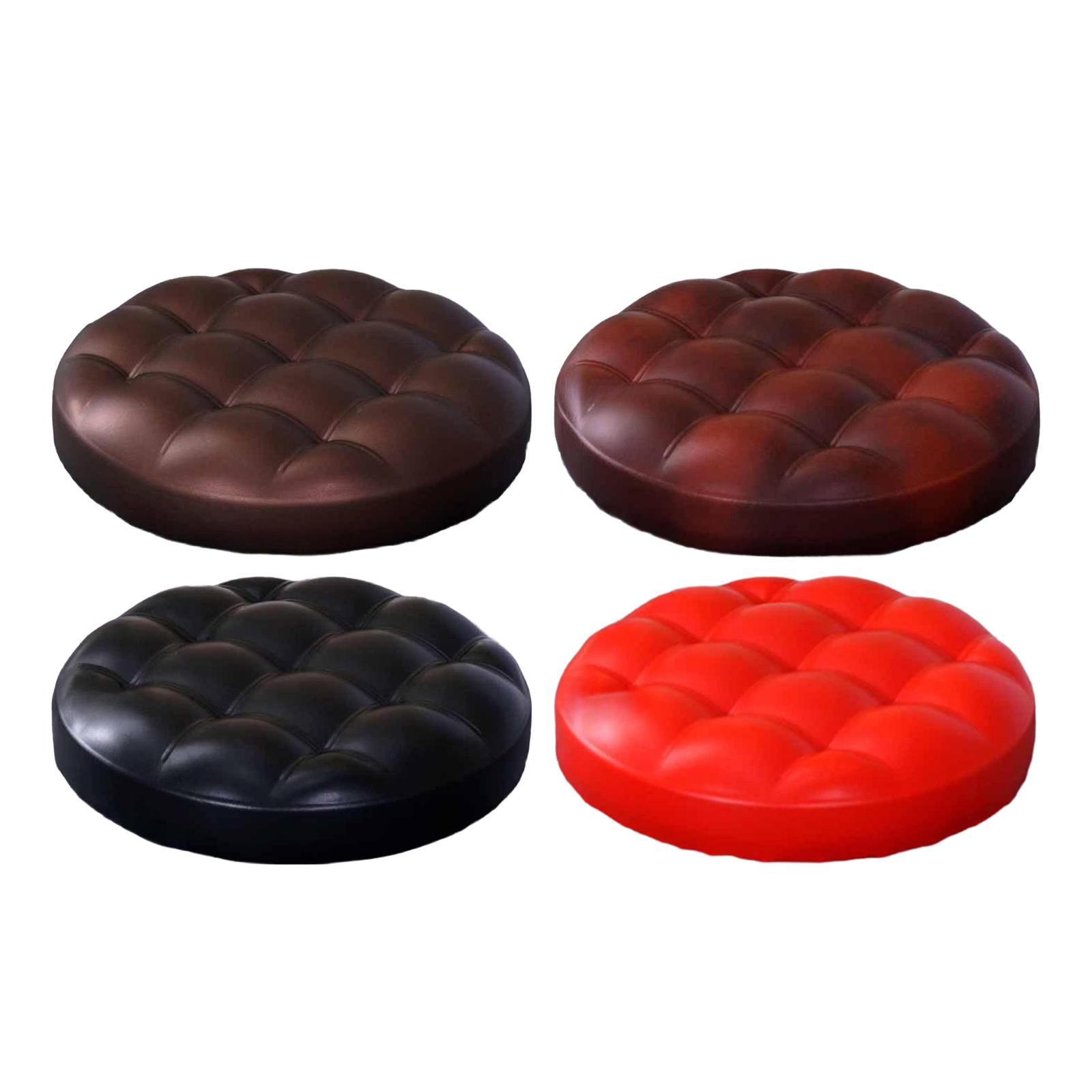 Barstool Seat Cushion PU Leather Cover Heavy Duty Round Rotate Chair Pad for Hair Salon Restaurant Dining Room Home Kitchen