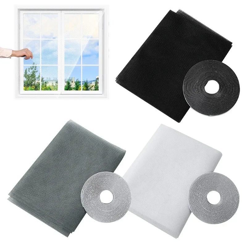 Anti Fly Mosquito Net Window Screen Mesh Adhesive Mosquito Insect Flying Bug Net Curtains for Kitchen Windows Home Protector