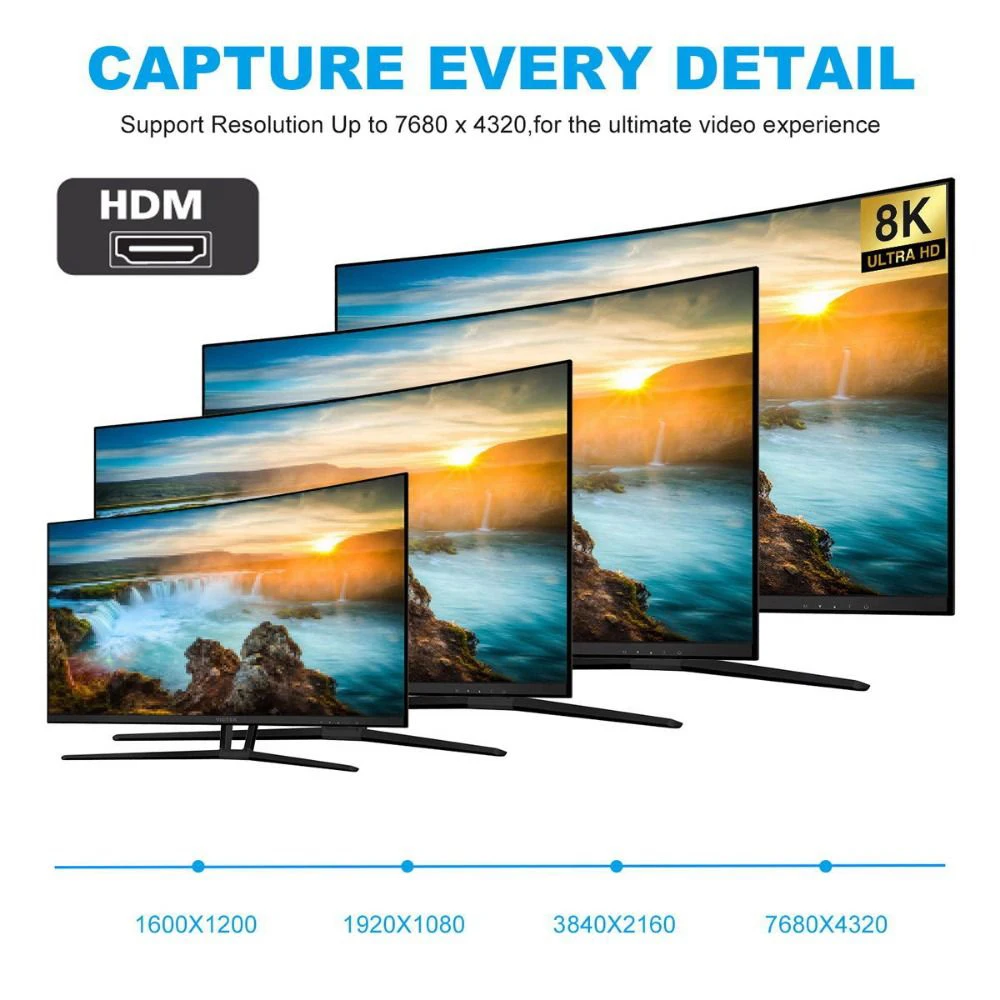 Adaptador Compatible con HDMI, convertidor macho a hembra de ángulo recto de 90 y 270 grados, conector HD 8K, extensor compatible Mini/Micro HDMI