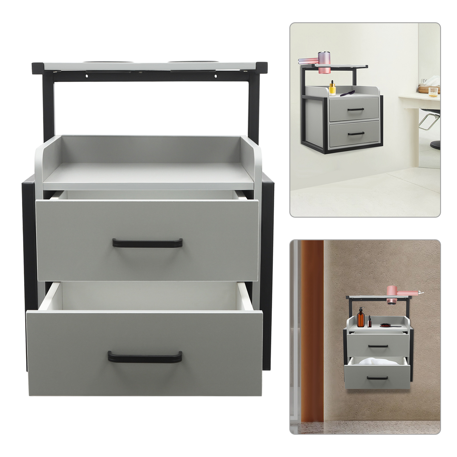 Multifunktionale Salonwagen, Wandmontage, Friseursalon, Schrank, Friseursalon, spezielle Dauerwelle, Färbewerkzeug, Lagerregal, Salonmöbel