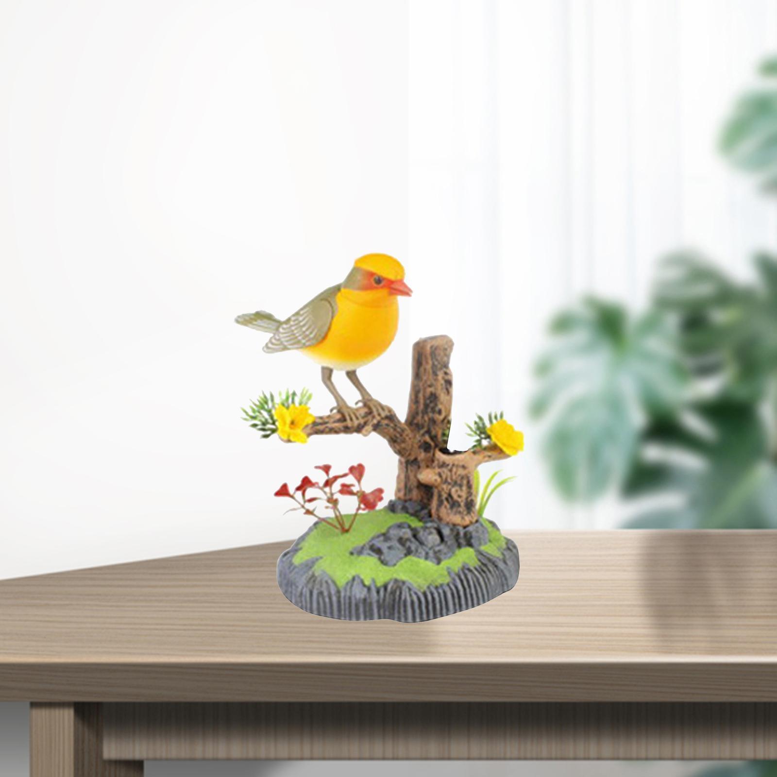Simulated Chirping Bird Voice Activated Singing Sounds Toys Gift Present