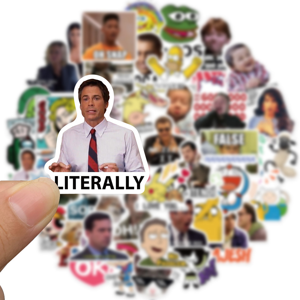 50/100 pçs engraçado meme graffiti adesivos de vinil à prova dwaterproof água para portátil caso telefone notebook garrafa água brinquedo diy decoração adesivo brinquedos