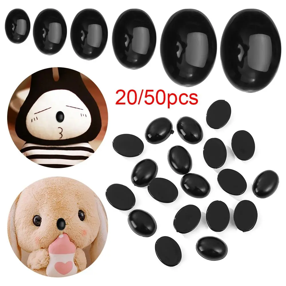 20/50 Con Búp Bê Hình Bầu Dục Mắt Nhựa An Toàn Mũi Cho Gấu Búp Bê Động Vật Con Rối Đồ Trang Trí Đồ Chơi Trẻ Em búp Bê Mắt Phụ Kiện