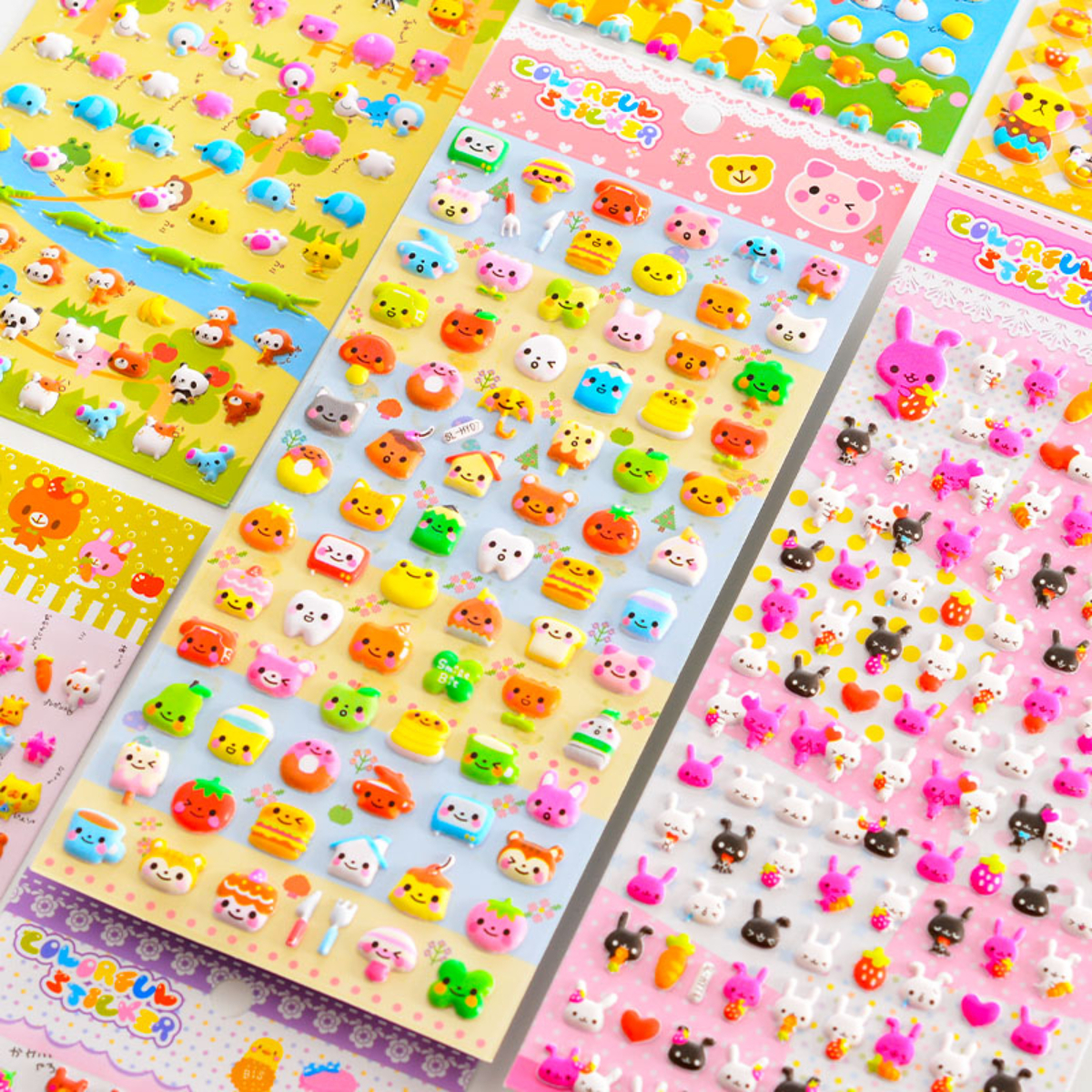 6 ชิ้น/เซ็ต Kawaii น่ารักสัตว์เล็กโฟม 3D ตกแต่งเครื่องเขียนสติกเกอร์ Scrapbooking DIY ไดอารี่อัลบั้ม Stick MINI สติกเกอร์