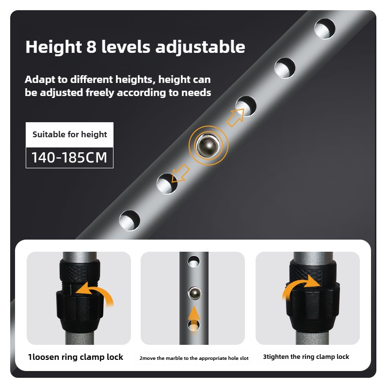 ‌Lightweight Walking Cane, Non-Slip Quad Cane with Rubber Tip,Elderly Mobility Walking Stick,Adjustable Support Cane for Seniors