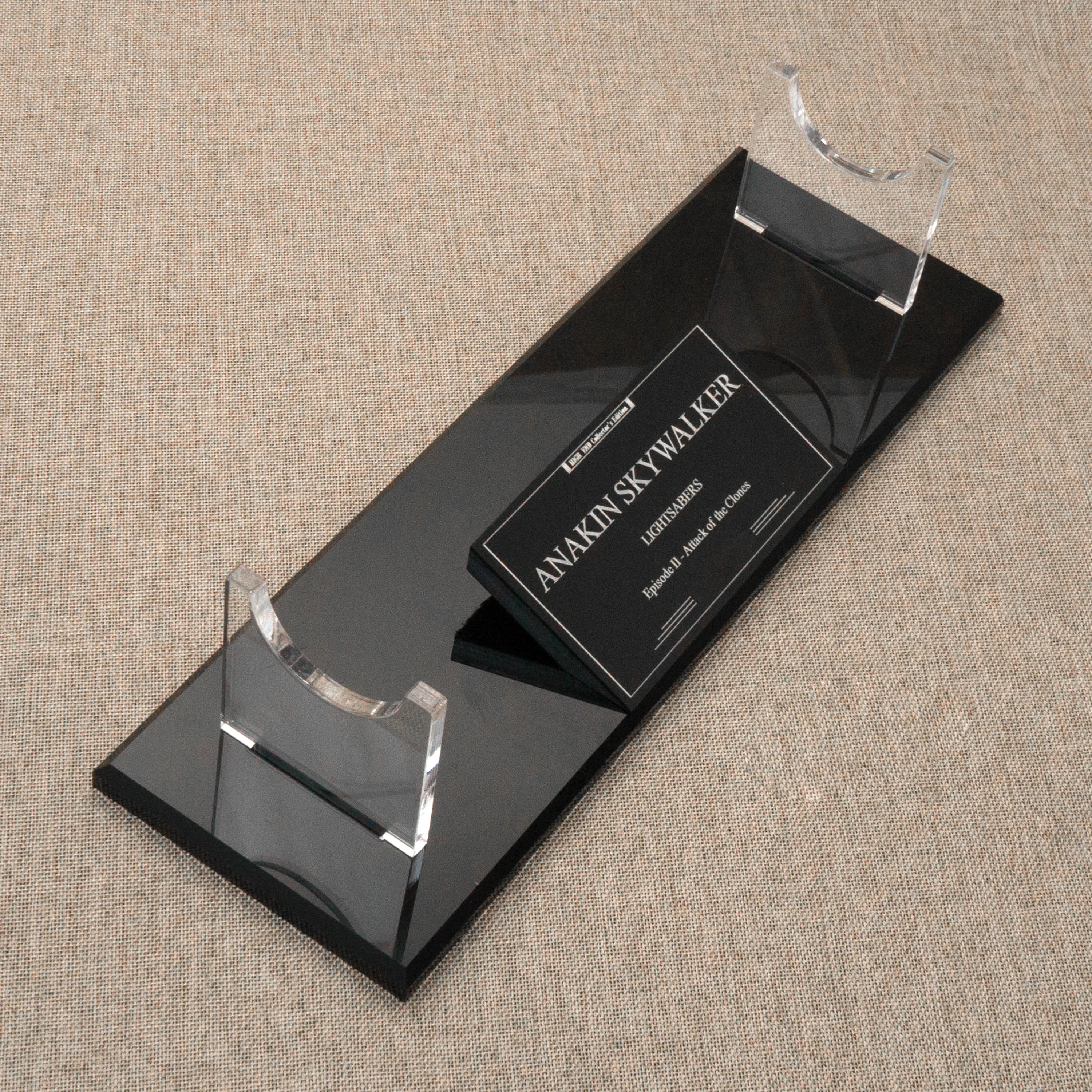 LUKE Anakin Darth Vader Obiwan Lightsabers collection display stand saber nameplate acrylic material