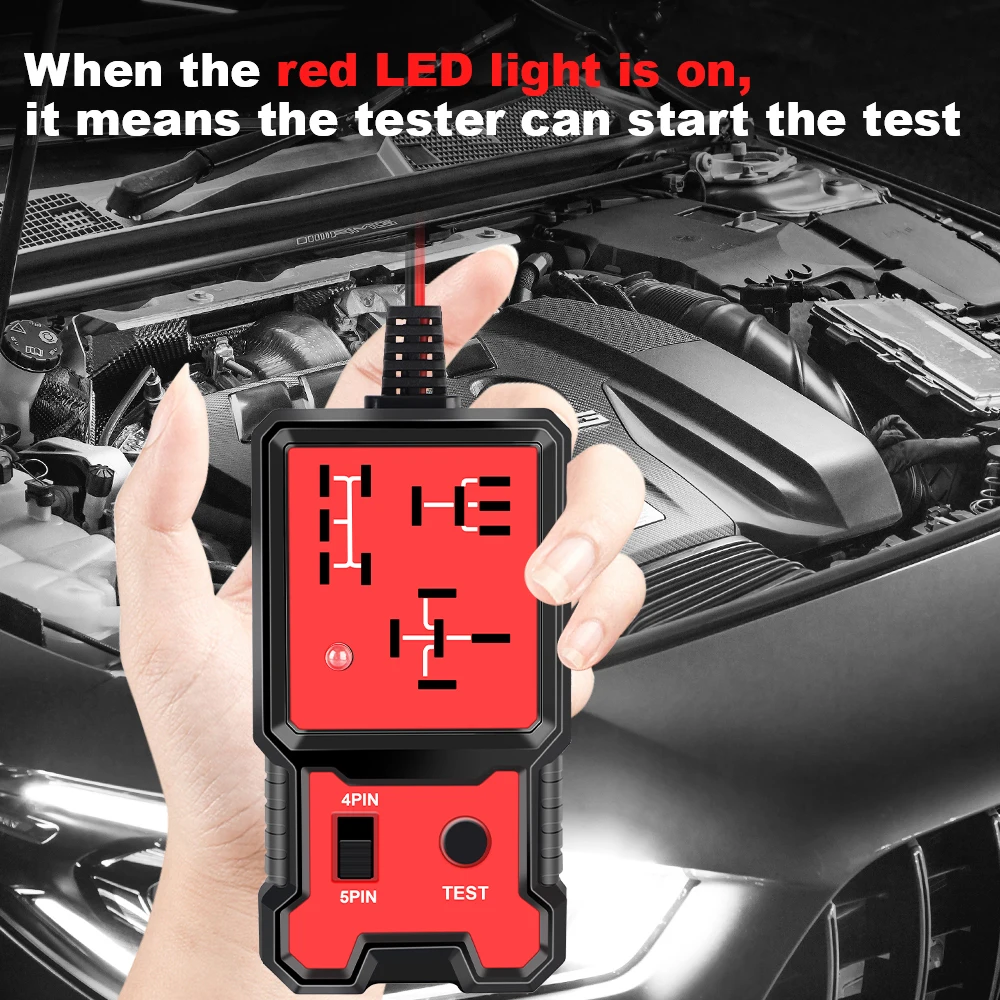 รถรีเลย์เครื่องทดสอบเครื่องทดสอบแรงดันไฟฟ้า Universal 12V รถแบตเตอรี่ Checker ยานยนต์อิเล็กทรอนิกส์เครื่องทดสอบรีเลย์ไฟ LED