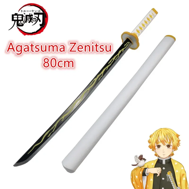 Anime Gốc Kimetsu Không Yaiba Katana Hóa Vũ Khí Demon Slayer Thanh Kiếm Agatsuma Zenitsu Kyoujurou Tanjirou Thanh Kiếm 80Cm