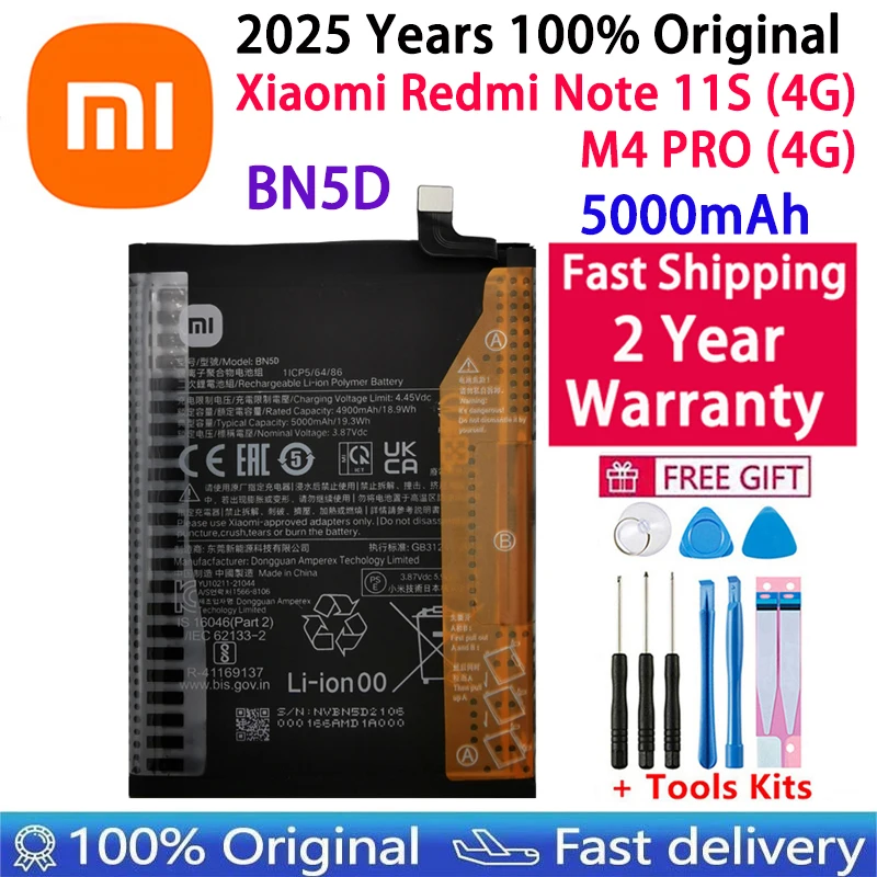Originale Per Xiaomi Redmi Nota A3 K30 K40 7 7A 8 8T 9 9T 9S 10 10T 10S 10X 11 11T 12 12T Lite POCO M2 F3 M3 X3 X4 X5 Pro Batteria
