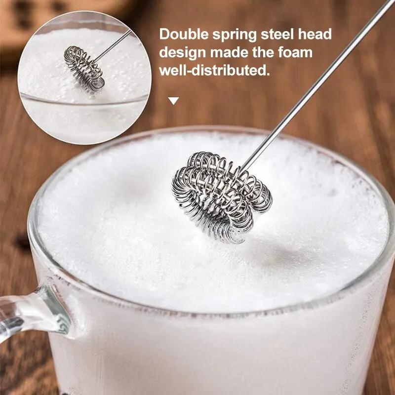 전기 우유 프로더 주방 음료 Foamer 믹서 스털러 커피 카푸치노 크리머 whisk Frothy Blend Egg Beater