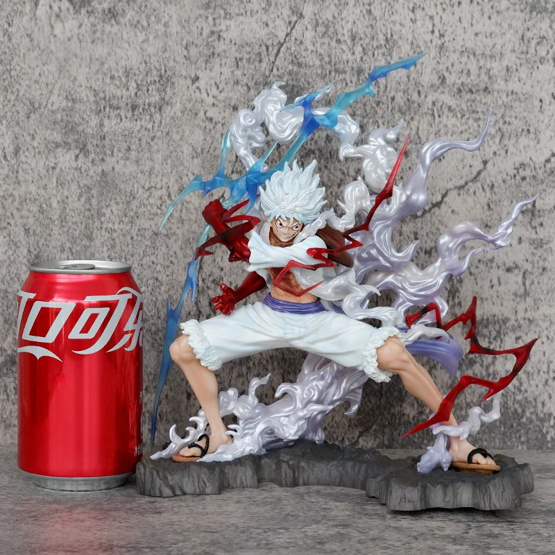 25ซม.One Piece Raidenห้าเกียร์Nica Lightning Luffy Action Figureรูปปั้นตุ๊กตาของเล่นคอลเลกชันตกแต่งของเล่นของขวัญ