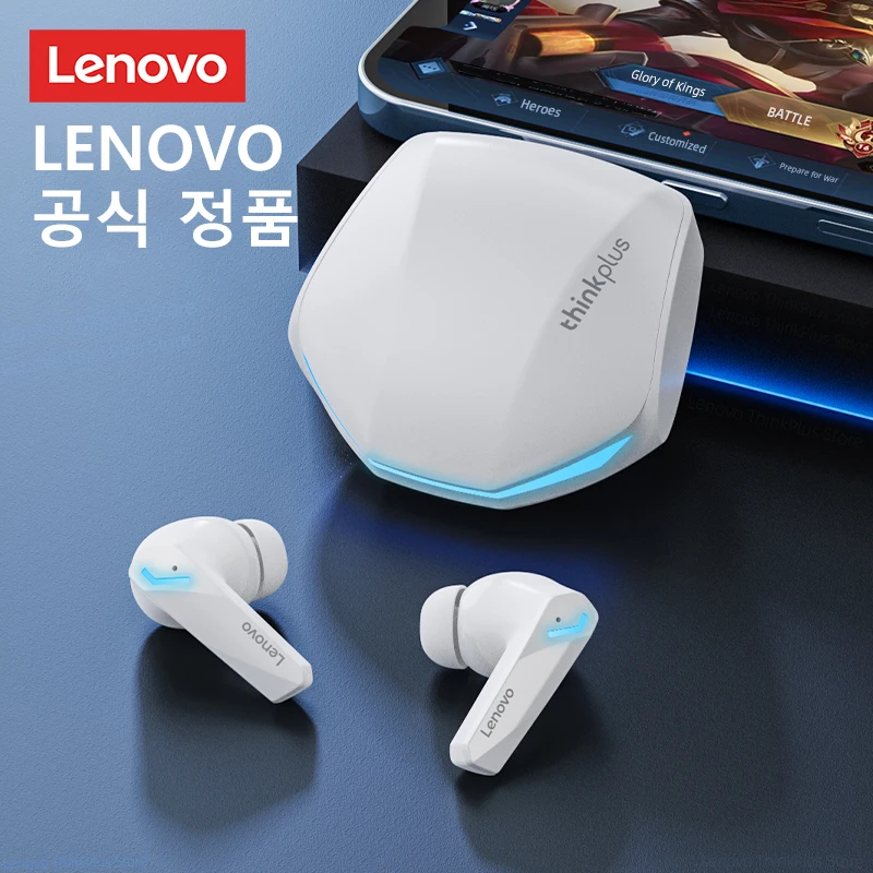 기존 Lenovo GM2 Pro 5.3 이어폰 Bluetooth 무선 이어 버드 낮은 대기 시간 헤드폰 HD 통화 마이크가있는 듀얼 모드 게임용 헤드셋