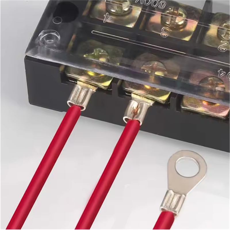 200/320Pcs 10 in 1 Terminals Non-Insulated Ring Fork U-Type Brass Terminals Assortment Kit Cable Wire Connector Crimp Spade