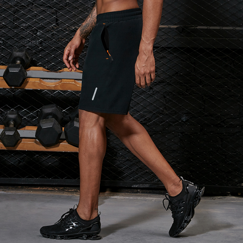 Plus Size Laufs horts Männer locker trocken fit Basketball Fitness Fitness schwarze Shorts Jogging Workout sportliche untere Reiß verschluss tasche