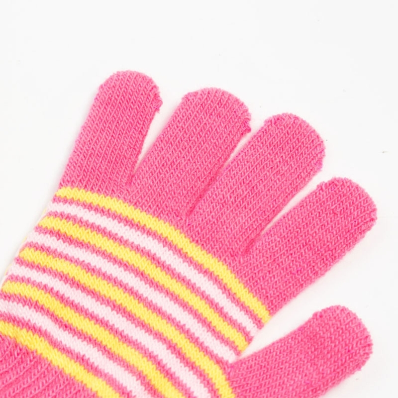Bebê meninos meninas luvas de dedo cheio inverno malha listra mitten crianças luvas ao ar livre para 1 2 3 4 5 anos de idade crianças acessórios