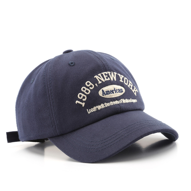 Gorras de béisbol ajustables para hombres y mujeres, informales, bordados, sombreros para el sol de algodón americano de Nueva York 1989, gorras con visera de Color sólido Unisex