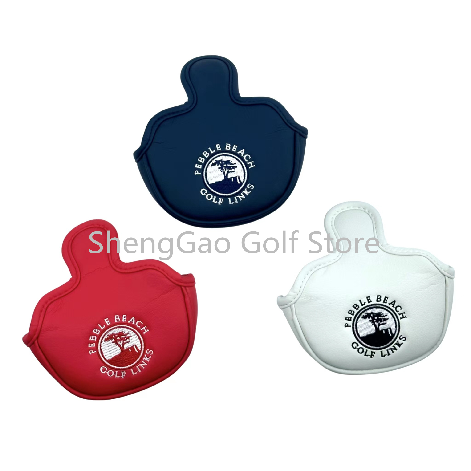 Kleine Baum Muster Golf Putter Abdeckung PU Leder Golf Mid Mallet Putter Club Kopf Abdeckung mit Magnet Verschluss
