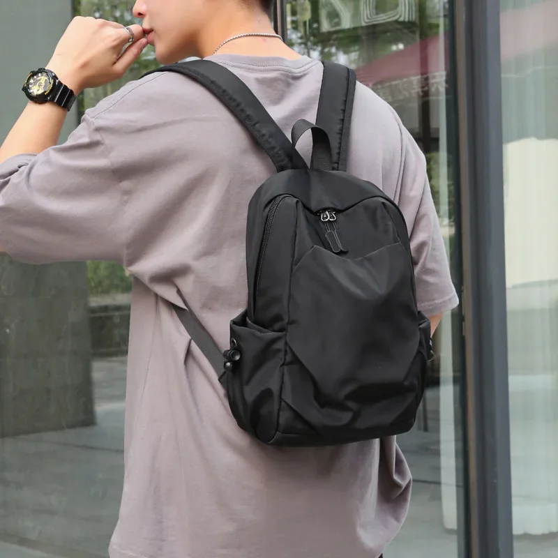 Zaino sportivo da uomo Mini Zaino da viaggio nero piccolo alla moda Borsa da scuola a tracolla Zaini sportivi di design in tela Borse Mochila